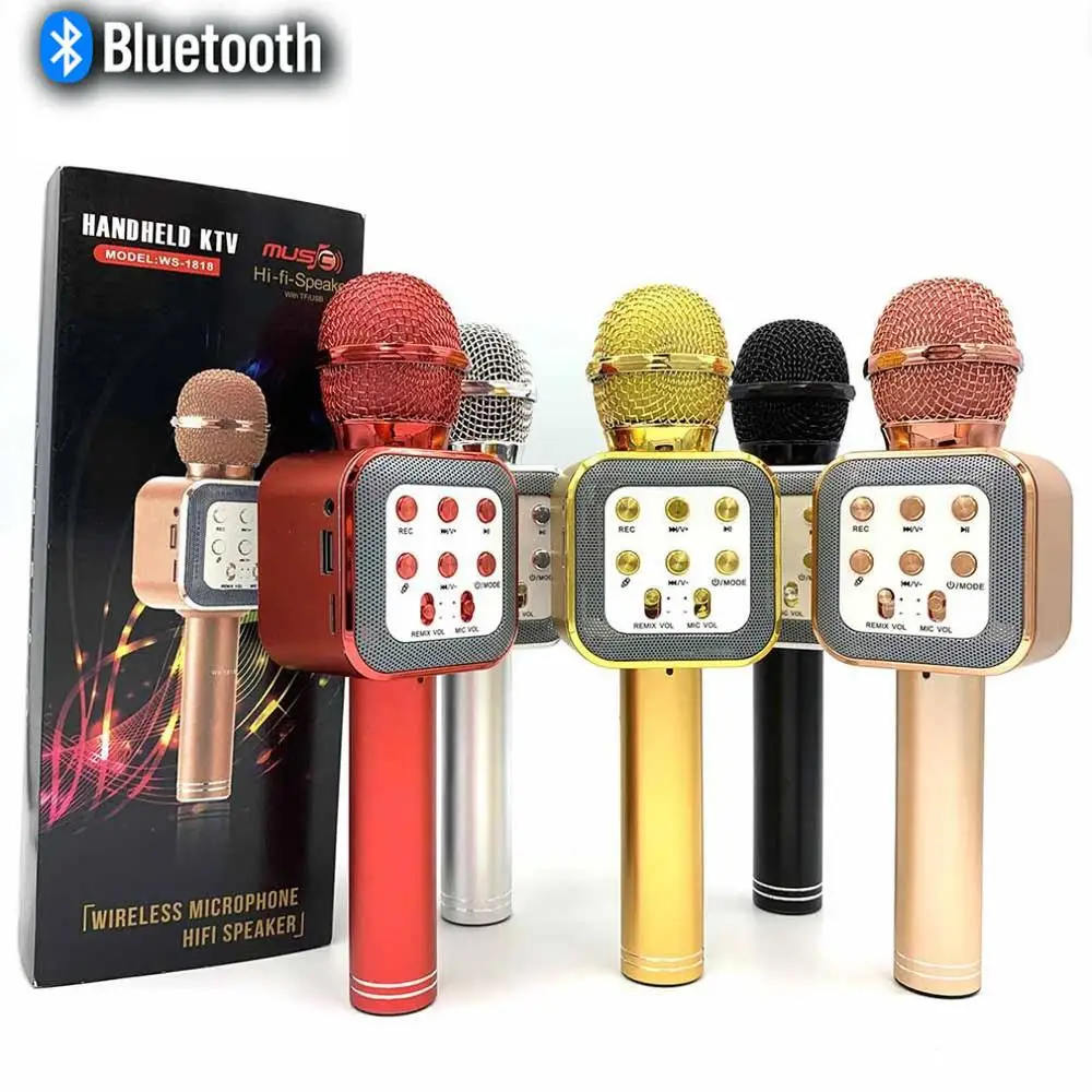 

Wireless Microphone Bluetooth Speaker Karaoke HandheldMicrofoneMusic PlayerSingRecorderMic икѬооникѬоон еспѬоводной